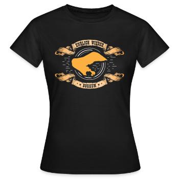 Enfin, à nouveau, Borkum - T-shirt Femme - noir - Devant - AI Model Female 172 dark (172cm)