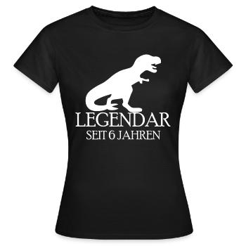 Dinosaure Dino Dinosaur - T-shirt Femme - noir - Devant - AI Model Female 172 dark (172cm)