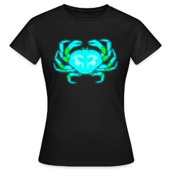 Fluereszent crab by The Manzanita´s - Frauen T-Shirt - Schwarz - Vorne - AI Model Female 172 dark (172cm)