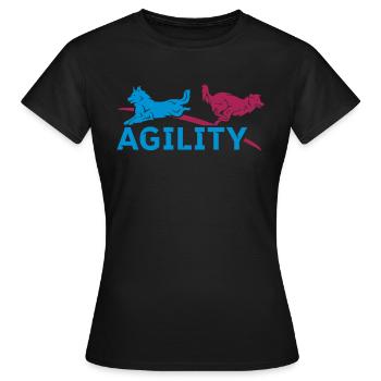 AGILITY - Frauen T-Shirt - Schwarz - Vorne - AI Model Female 172 dark (172cm)
