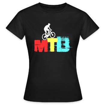 MTB - T-shirt Femme - noir - Devant - AI Model Female 172 dark (172cm)