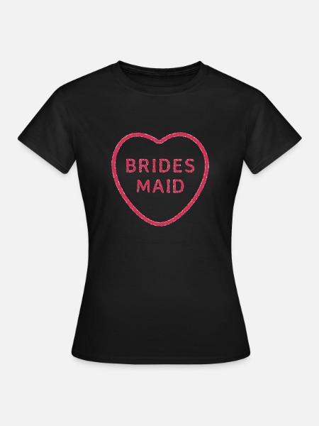 Brautjungfer Loveheart - Frauen T-Shirt - Schwarz
