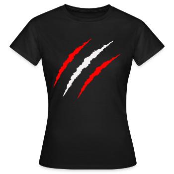Les griffes suisses - T-shirt Femme - noir - Devant - AI Model Female 172 dark (172cm)