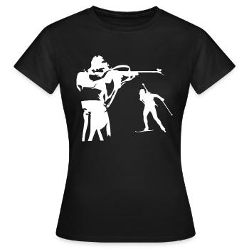 Biathlon - T-shirt Femme - noir - Devant - AI Model Female 172 dark (172cm)