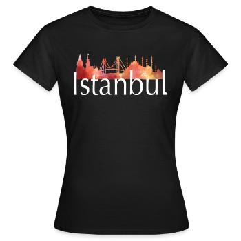Istanbul - T-shirt Femme - noir - Devant - AI Model Female 172 dark (172cm)