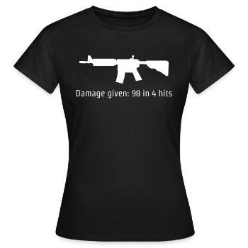 98in4 - Frauen T-Shirt - Schwarz - Vorne - AI Model Female 172 dark (172cm)