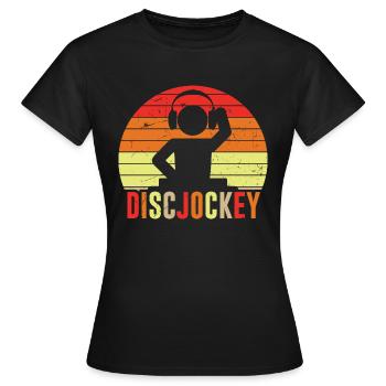 Sticky Discjockey Vintage Distressed - Women's T-Shirt - black - Front - AI Model Female 172 dark (172cm)