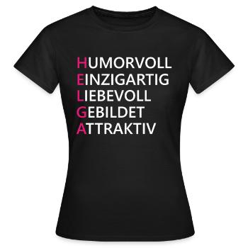 Helga Name Geschenk - Frauen T-Shirt - Schwarz - Vorne - AI Model Female 172 dark (172cm)