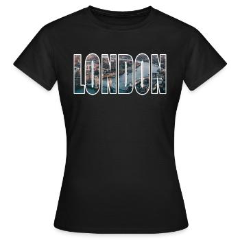 Londres - T-shirt Femme - noir - Devant - AI Model Female 172 dark (172cm)