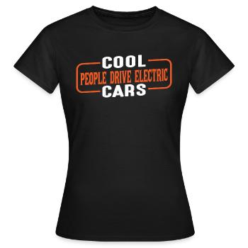 Cool People Drive Electric Cars 3 - Women's T-Shirt - black - Front - AI Model Female 172 dark (172cm)