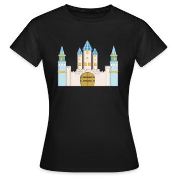 Prinzenburg blau, weiß und gold - Frauen T-Shirt - Schwarz - Vorne - AI Model Female 172 dark (172cm)