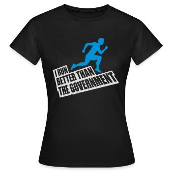 mieux fonctionner que le gouvernement - T-shirt Femme - noir - Devant - AI Model Female 172 dark (172cm)