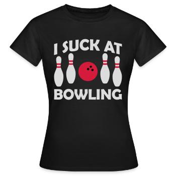 Je suis nul au bowling - T-shirt Femme - noir - Devant - AI Model Female 172 dark (172cm)
