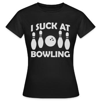 Je suis nul au bowling - T-shirt Femme - noir - Devant - AI Model Female 172 dark (172cm)