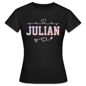 Julian - Frauen T-Shirt - Schwarz - Vorne - AI Model Female 172 dark (172cm)