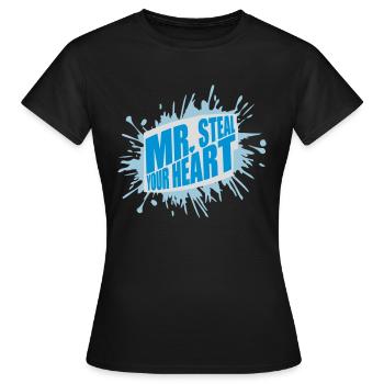 Mr steal your heart - Women's T-Shirt - black - Front - AI Model Female 172 dark (172cm)