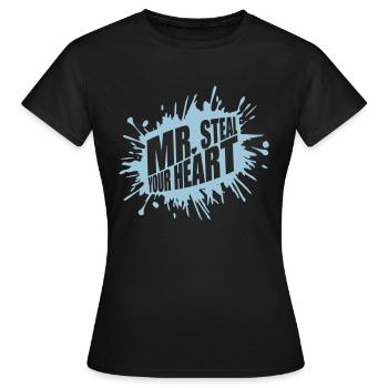 Mr steal your heart - Women's T-Shirt - black - Front - AI Model Female 172 dark (172cm)