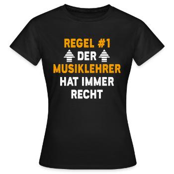Musiklehrer Geschenk Geburtstag Spruch - Frauen T-Shirt - Schwarz - Vorne - AI Model Female 172 dark (172cm)