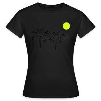 Palmiers - T-shirt Femme - noir - Devant - AI Model Female 172 dark (172cm)
