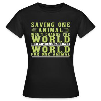 Vegan Fleischlos Tierlieb & Veganer - Frauen T-Shirt - Schwarz - Vorne - AI Model Female 172 dark (172cm)