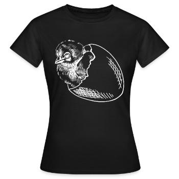 Chicks hatch egg - Women's T-Shirt - black - Front - AI Model Female 172 dark (172cm)