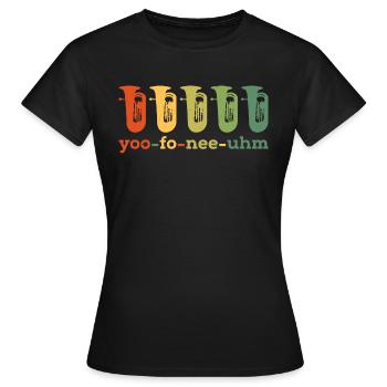 Euphonium spielen - Bariton Tuba Brass Jazz - Frauen T-Shirt - Schwarz - Vorne - AI Model Female 172 dark (172cm)
