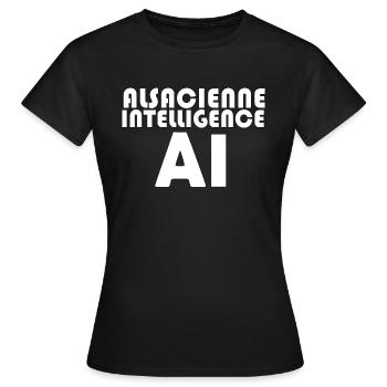 Alsatian Intelligence - Women's T-Shirt - black - Front - AI Model Female 172 dark (172cm)