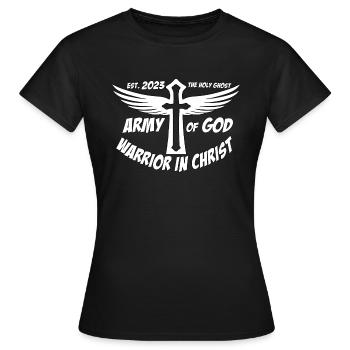 Armee Gottes, Krieger Christi - Frauen T-Shirt - Schwarz - Vorne - AI Model Female 172 dark (172cm)