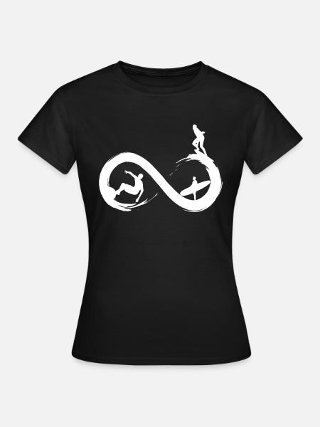 Unendliches Surfen - Frauen T-Shirt - Schwarz