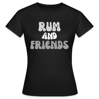 Rum And Friends - Women's T-Shirt - black - Front - AI Model Female 172 dark (172cm)