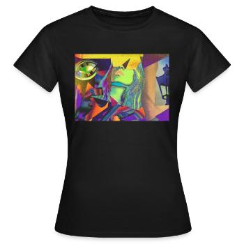 Collage - Image artistique - T-shirt Femme - noir - Devant - AI Model Female 172 dark (172cm)