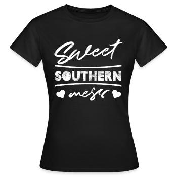 Sweet southern mess - Women's T-Shirt - black - Front - AI Model Female 172 dark (172cm)