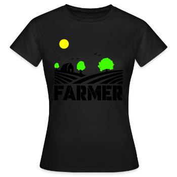 farmer - Frauen T-Shirt - Schwarz - Vorne - AI Model Female 172 dark (172cm)