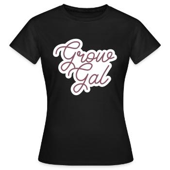 Grow gal - Frauen T-Shirt - Schwarz - Vorne - AI Model Female 172 dark (172cm)