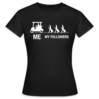 Moi et mes followers Golfeur Golfspieler - T-shirt Femme - noir - Devant - AI Model Female 172 dark (172cm)