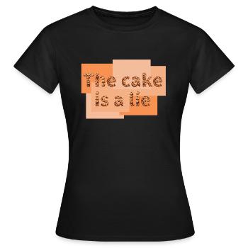 Le gâteau est un mensonge - T-shirt Femme - noir - Devant - AI Model Female 172 dark (172cm)
