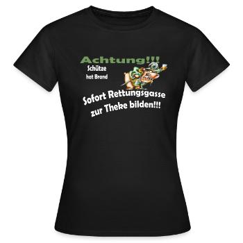 Rettungsgasse auf'm Schützenfest - Frauen T-Shirt - Schwarz - Vorne - AI Model Female 172 dark (172cm)