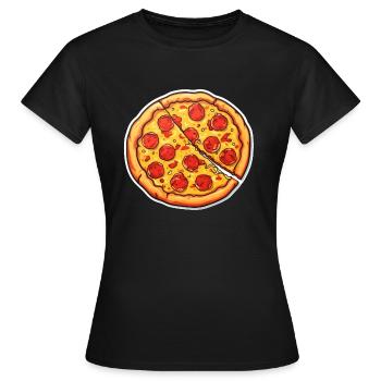 Pizza Salami - T-shirt Femme - noir - Devant - AI Model Female 172 dark (172cm)