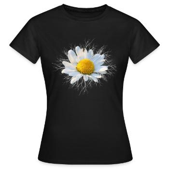 Margerite weiße Blume - Frauen T-Shirt - Schwarz - Vorne - AI Model Female 172 dark (172cm)