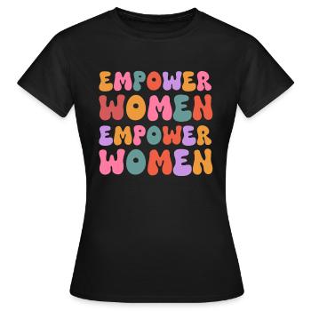 Colorful Empower Women - Women's T-Shirt - black - Front - AI Model Female 172 dark (172cm)