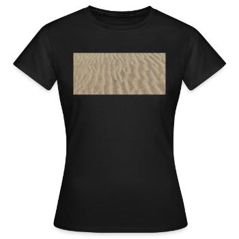 Sand horizontal - Frauen T-Shirt - Schwarz - Vorne - AI Model Female 172 dark (172cm)