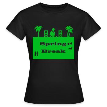 spring break vert - T-shirt Femme - noir - Devant - AI Model Female 172 dark (172cm)