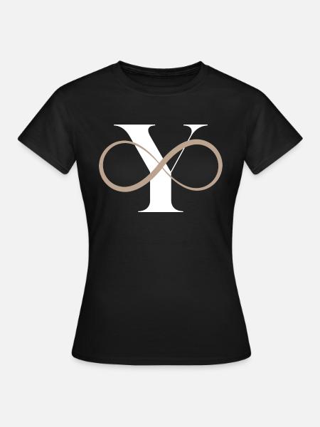 Unendlicher Buchstabe - Frauen T-Shirt - Schwarz