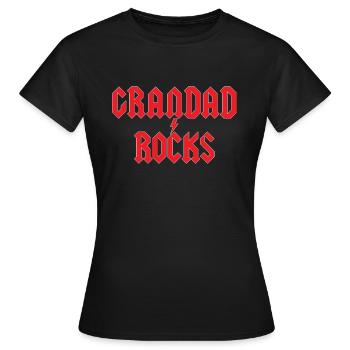 GRANDAD ROCKS - Women's T-Shirt - black - Front - AI Model Female 172 dark (172cm)