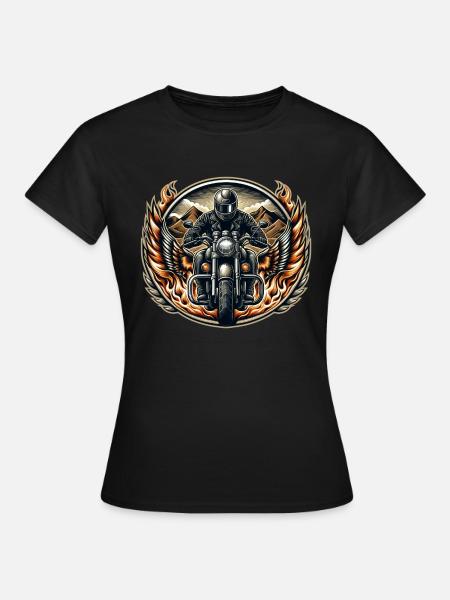 Motorrad Logo - Dame-T-shirt - sort