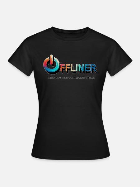 Turn Off - Frauen T-Shirt - Schwarz
