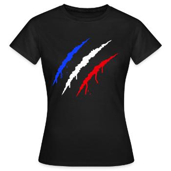 krallen frankreich - Frauen T-Shirt - Schwarz - Vorne - AI Model Female 172 dark (172cm)