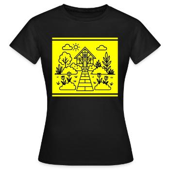 Schrebergarten Garten Natur - Frauen T-Shirt - Schwarz - Vorne - AI Model Female 172 dark (172cm)