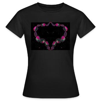 Double scroll - Women's T-Shirt - black - Front - AI Model Female 172 dark (172cm)