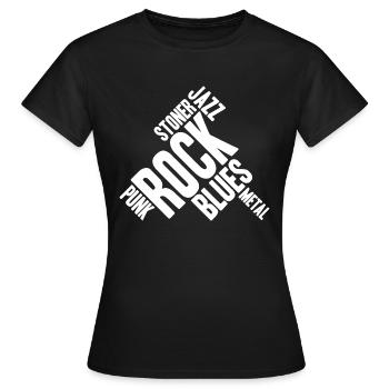 conception de styles de musique de guitare - T-shirt Femme - noir - Devant - AI Model Female 172 dark (172cm)